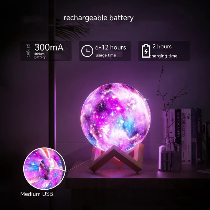 Galaxy Moon Lamp