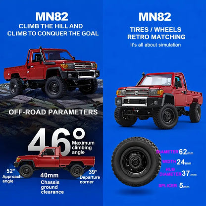 1:12 Retro LC79 4WD RC Truck with LED Lights