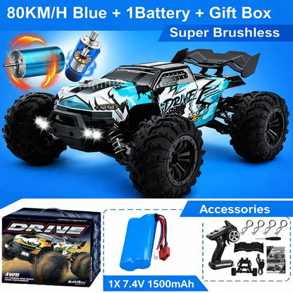1:16 4WD RC Off-Road Buggy 50 or 80KMH High-Speed 4x4 Truck