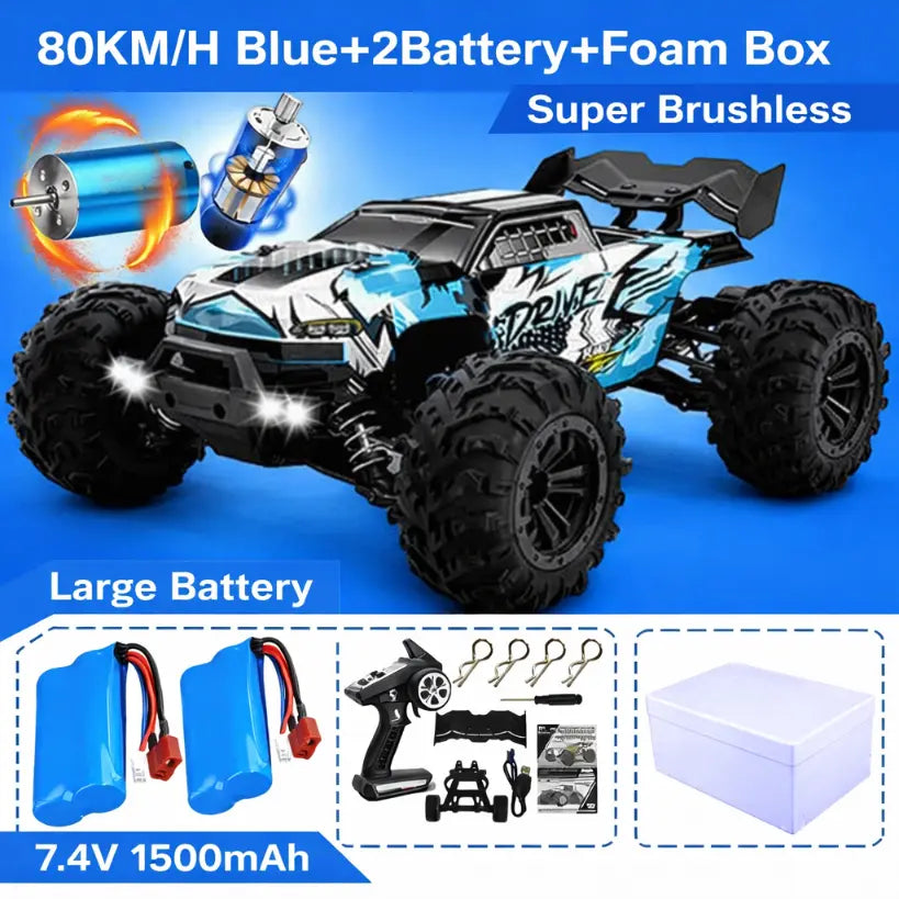 1:16 4WD RC Off-Road Buggy 50 or 80KMH High-Speed 4x4 Truck