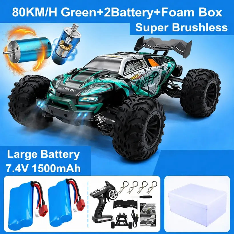 1:16 4WD RC Off-Road Buggy 50 or 80KMH High-Speed 4x4 Truck