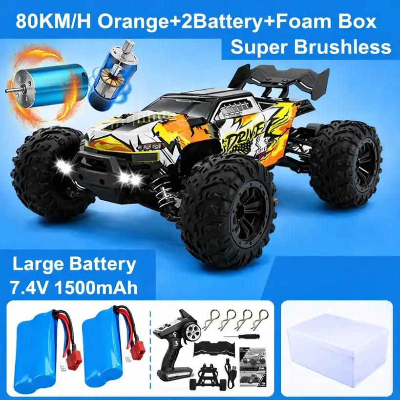 1:16 4WD RC Off-Road Buggy 50 or 80KMH High-Speed 4x4 Truck