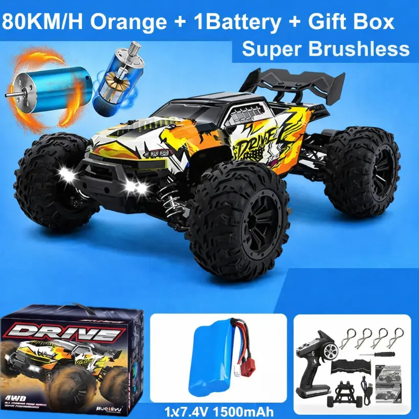 1:16 4WD RC Off-Road Buggy 50 or 80KMH High-Speed 4x4 Truck