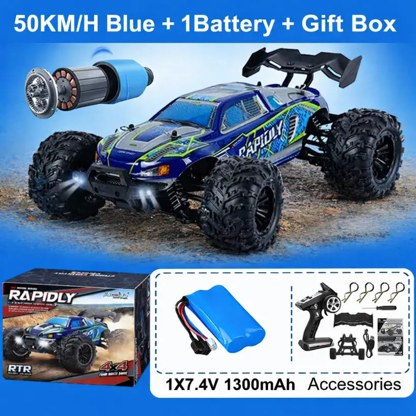 1:16 4WD RC Off-Road Buggy 50 or 80KMH High-Speed 4x4 Truck