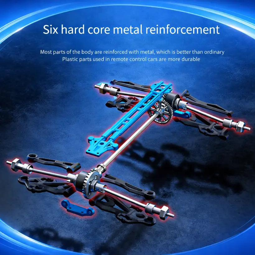 1:16 4WD RC Off-Road Car with LED – 70KM/H High-Speed