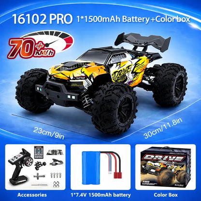 1:16 4WD RC Off-Road Car with LED – 70KM/H High-Speed