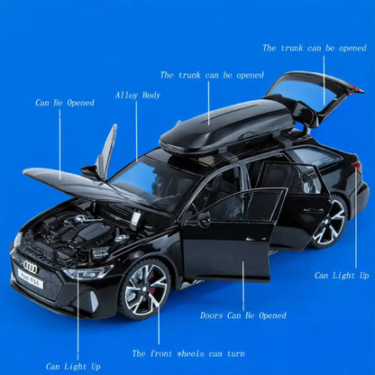 1:32 Audi RS6 Diecast Toy Car with Sound & Light