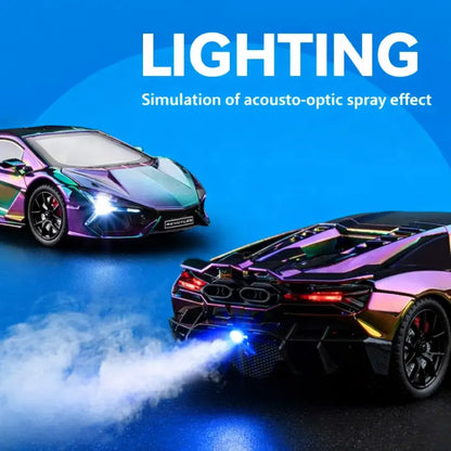 1:24 Lamborghini Revuelto With Water Spray, Fog Effect