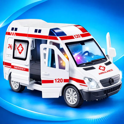 1:32 Mini Car Diecast Ambulance & Police Car