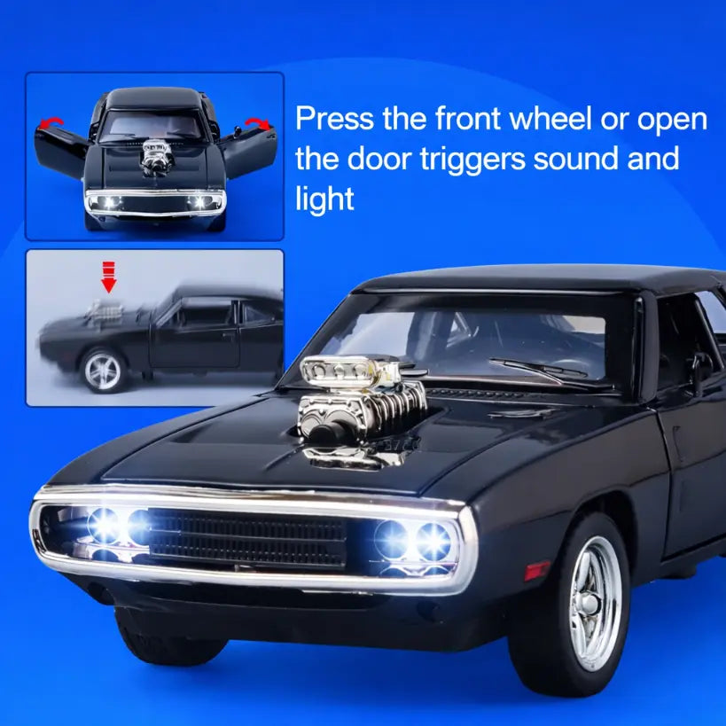 1/32 Scale Charger Metal Car Simulation Toys With Pull Back Car