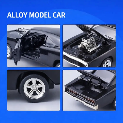 1/32 Scale Charger Metal Car Simulation Toys With Pull Back Car