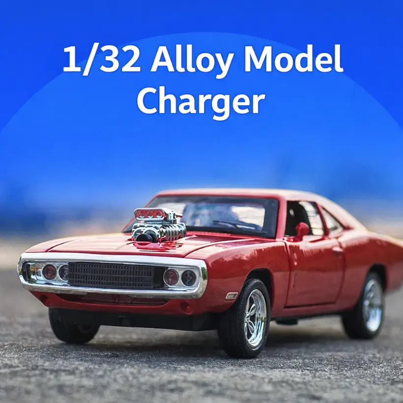 1/32 Scale Charger Metal Car Simulation Toys With Pull Back Car
