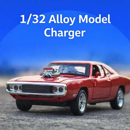 1/32 Scale Charger Metal Car Simulation Toys With Pull Back Car