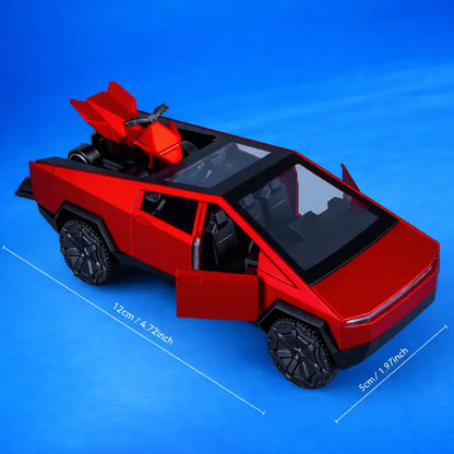 1:36 Cybertruck Toys Off Road Vehicle Car Beach Motorcycle Collectible