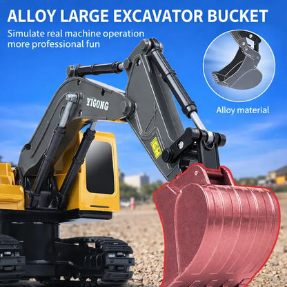 2.4G Remote Control Excavator & Dump Truck RC Construction Toy