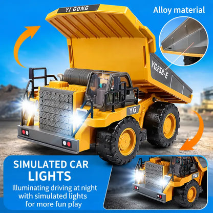 2.4G Remote Control Excavator & Dump Truck RC Construction Toy