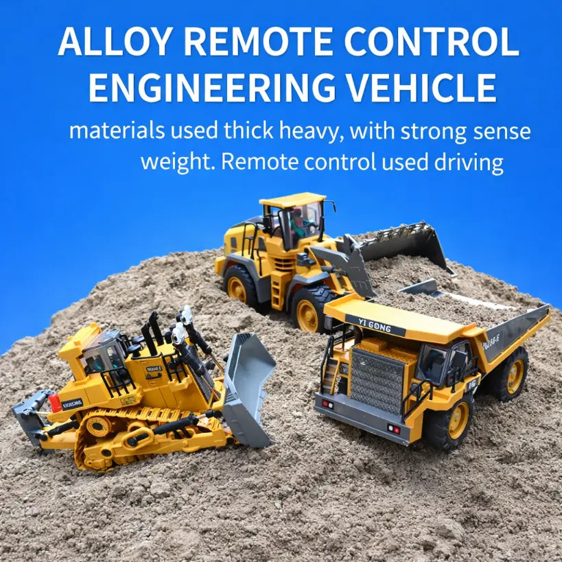 2.4G Remote Control Excavator & Dump Truck RC Construction Toy