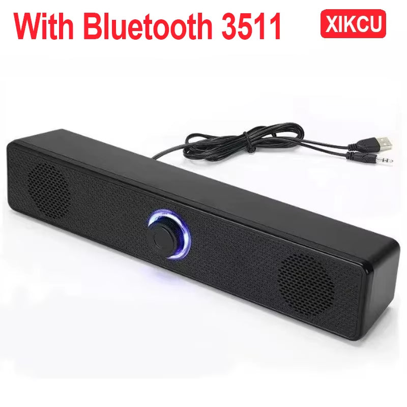 Wireless Bluetooth and PC Soundbar Wired Speaker USB Powered Soundbar for TV Pc Laptop Home Theater Surround Audio System