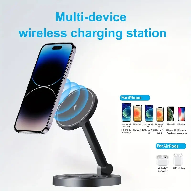 3 in 1 Magnetic Wireless Charger Stand