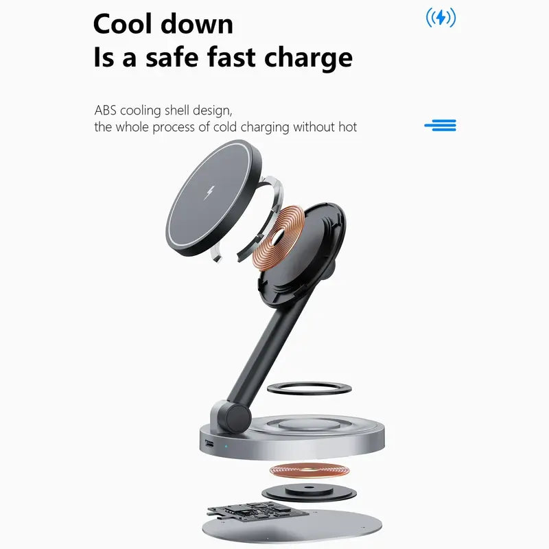 3 in 1 Magnetic Wireless Charger Stand
