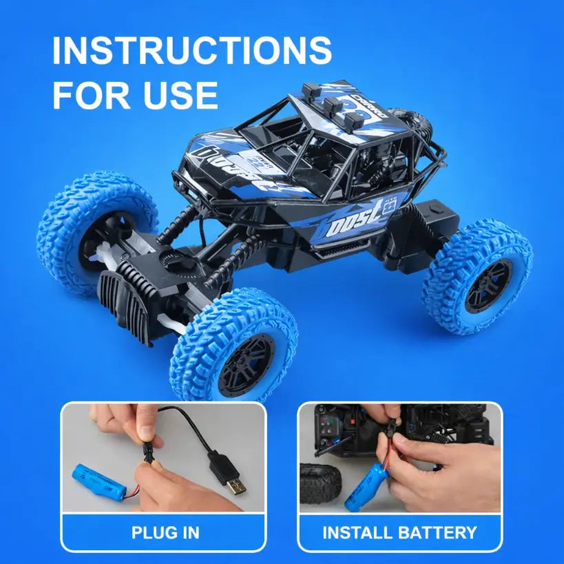 Kids Remote Control Off-Road Car with Colorful LED Lights