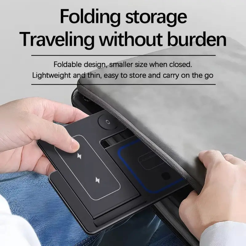 Multi-functional 3-in-1 Foldable wireless charging stand