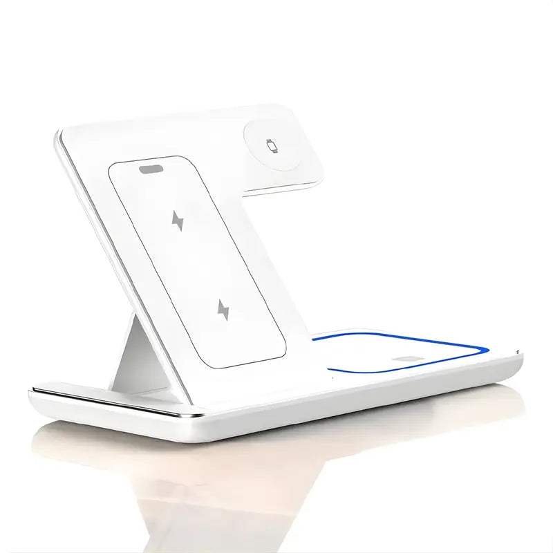 Multi-functional 3-in-1 Foldable wireless charging stand
