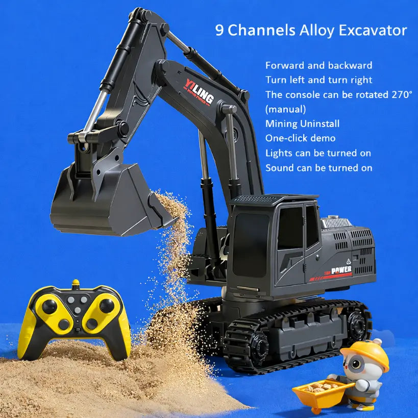 Alloy RC Excavator with Lights & Sound