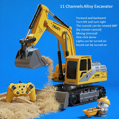 Alloy RC Excavator with Lights & Sound