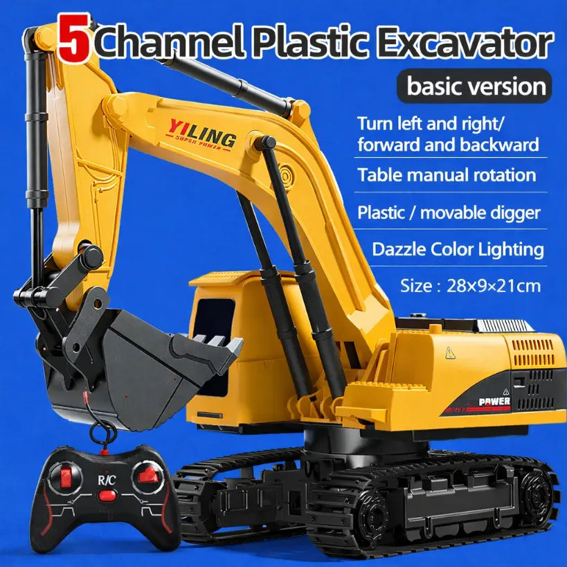 Alloy RC Excavator with Lights & Sound