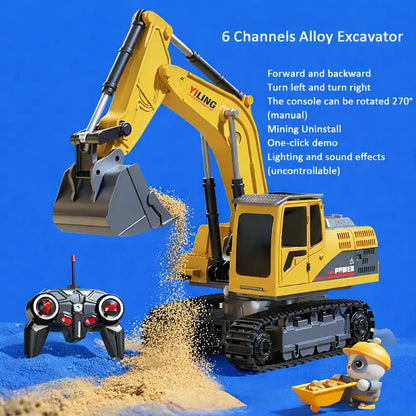 Alloy RC Excavator with Lights & Sound