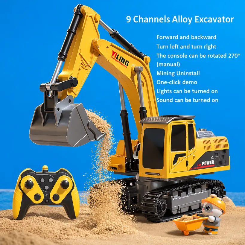 Alloy RC Excavator with Lights & Sound