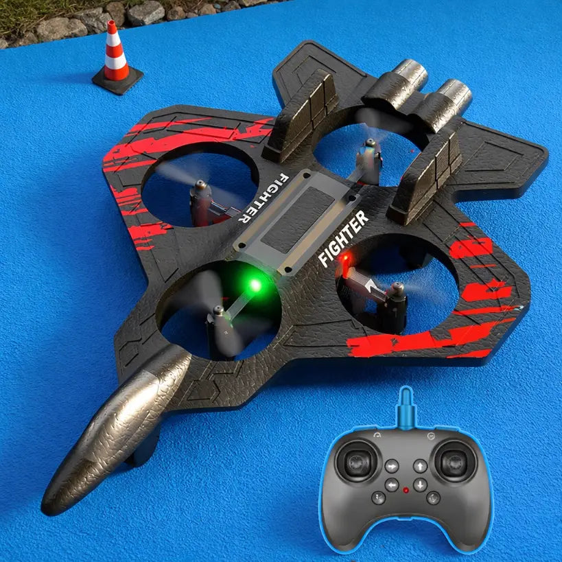 RC Kids Fighter Jet – 2.4G Foam Stunt Airplane with Lights