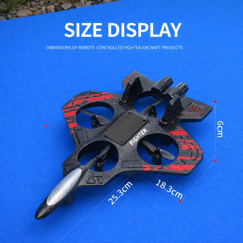 RC Kids Fighter Jet – 2.4G Foam Stunt Airplane with Lights