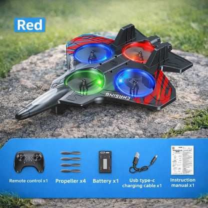 RC Kids Fighter Jet – 2.4G Foam Stunt Airplane with Lights