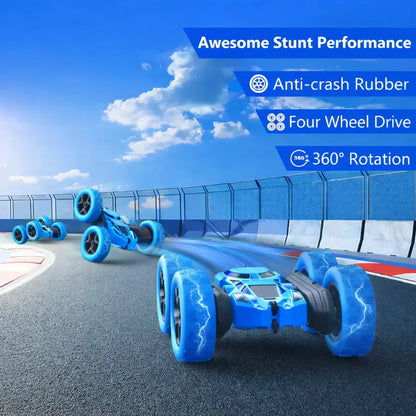 Rc Stunt Car Kids Double Sided Flip Remote Control