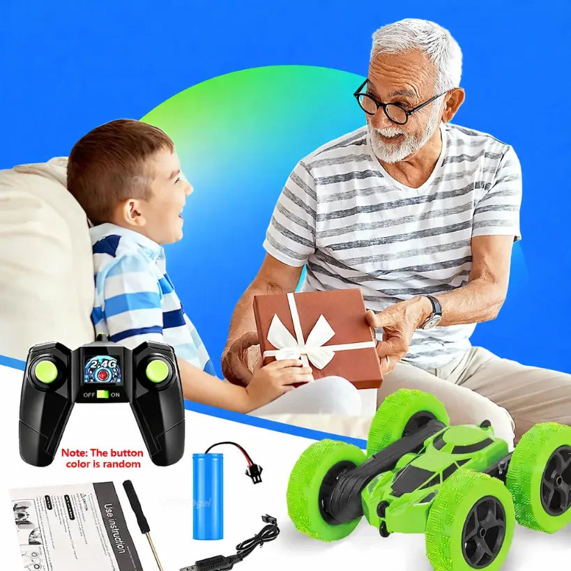 Rc Stunt Car Kids Double Sided Flip Remote Control