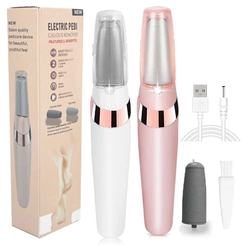 Professional Electric Foot Callus Remover Rechargeable Electronic Foot File Pedicure Tool Kit Foot Care for Dead Skin