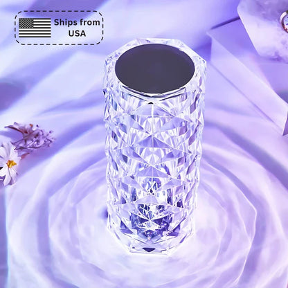 16 Colors Rose Rays Crystal Diamond Table Lamp