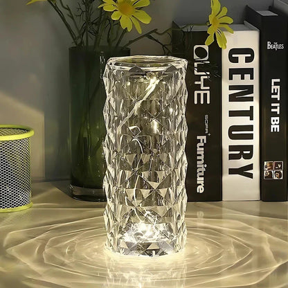 16 Colors Rose Rays Crystal Diamond Table Lamp
